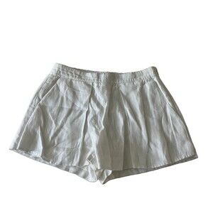 J Crew White Skimmer Crossover Shorts Skort Size 6 Linen